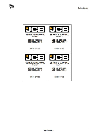 SERVICE MANUAL ROLLER JCB116, JCB116D, JCB116DD, VM116