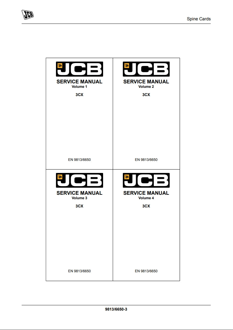 SERVICE MANUAL BACKHOE LOADER 3CX