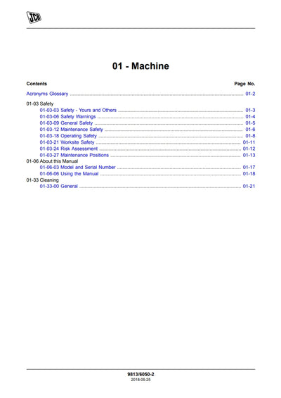 SERVICE MANUAL BACKHOE LOADER 1CX, 1CXT