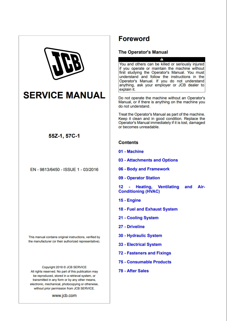 SERVICE MANUAL 55Z-1, 57C-1