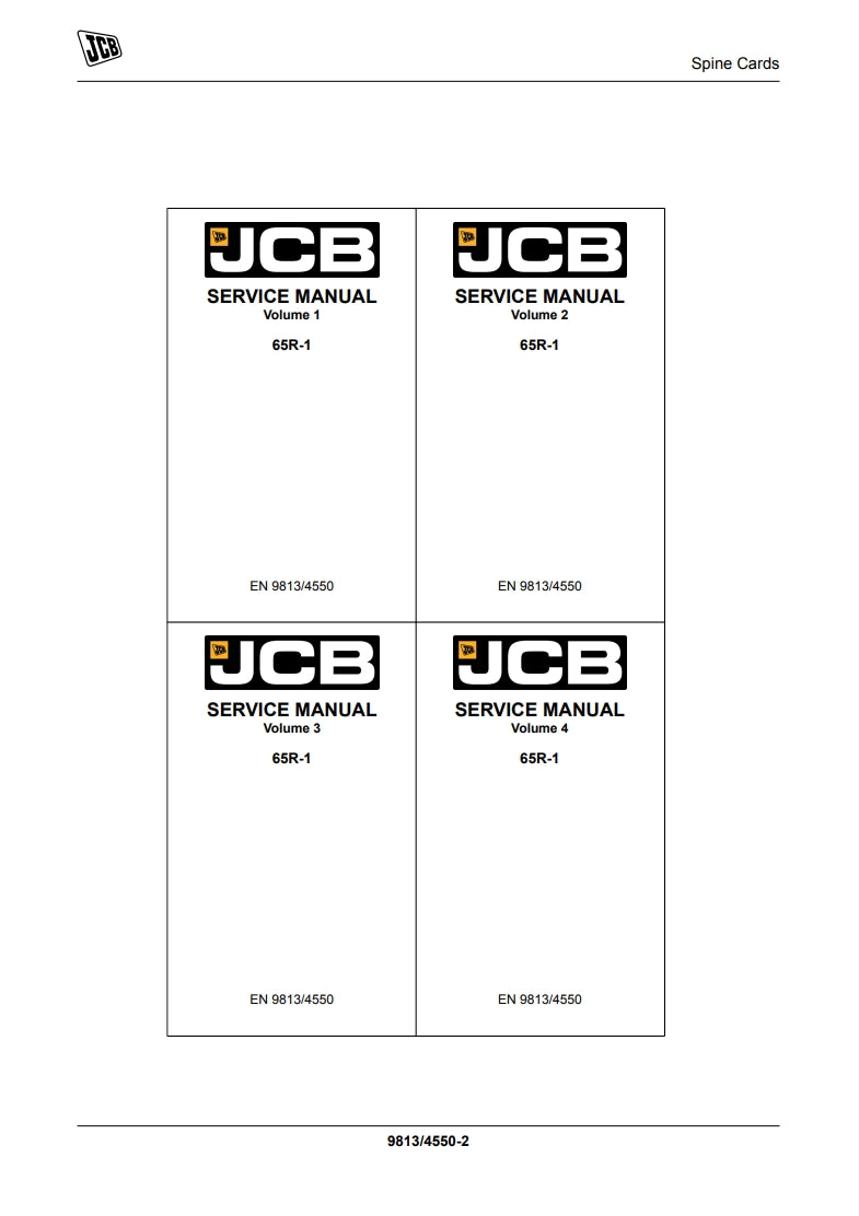 SERVICE MANUAL EXCAVATOR 65R-1