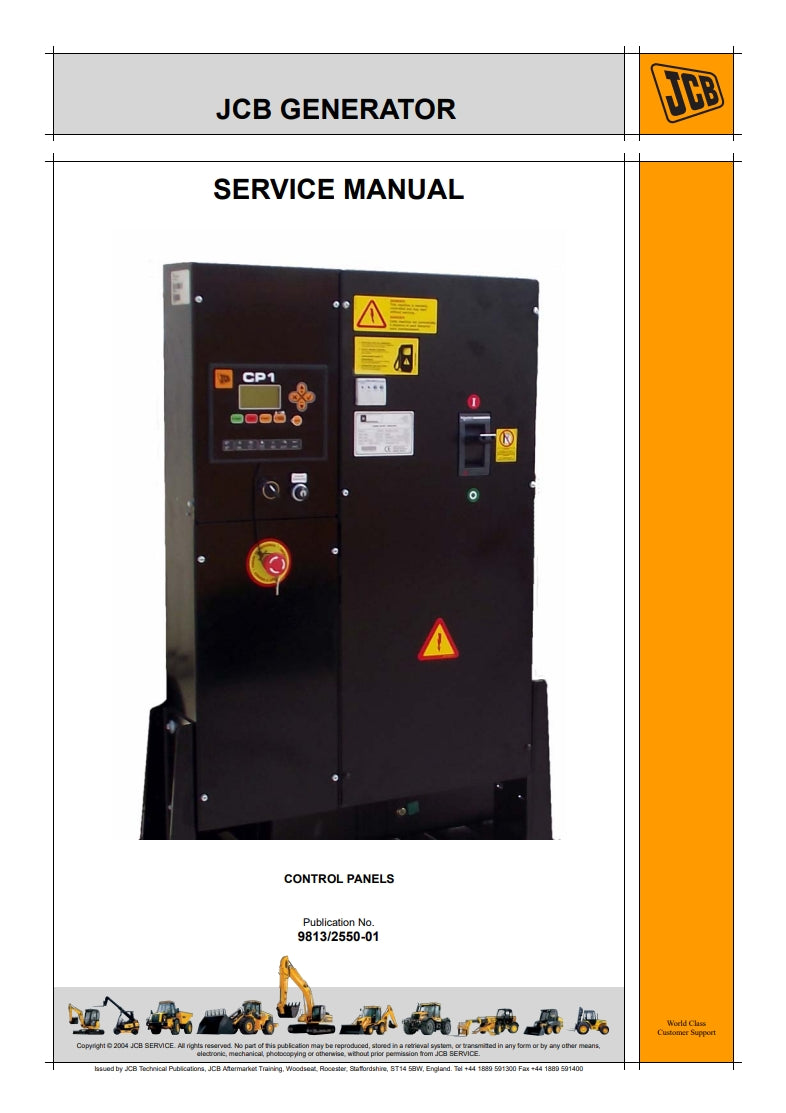 JCB GENERATOR SERVICE MANUAL CONTROL PANELS