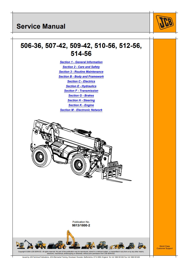 Service Manual 506-36, 507-42, 509-42, 510-56, 512-56, 514-56