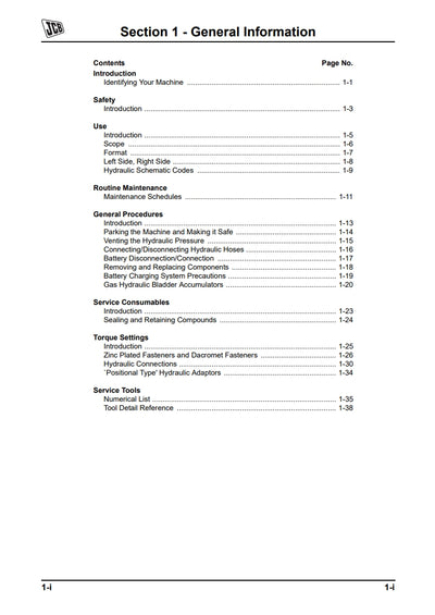Service Manual JS 100 Series Tracked Excavators T4i