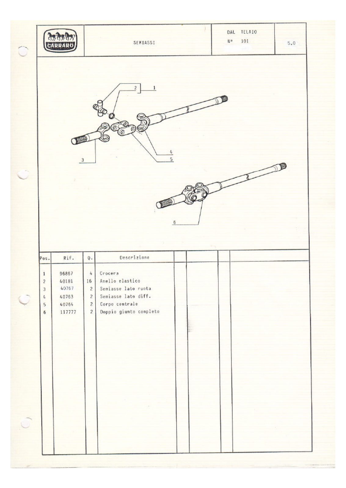 Carraro Axle Parts Catalog (Ref. 119324) – sample page 3