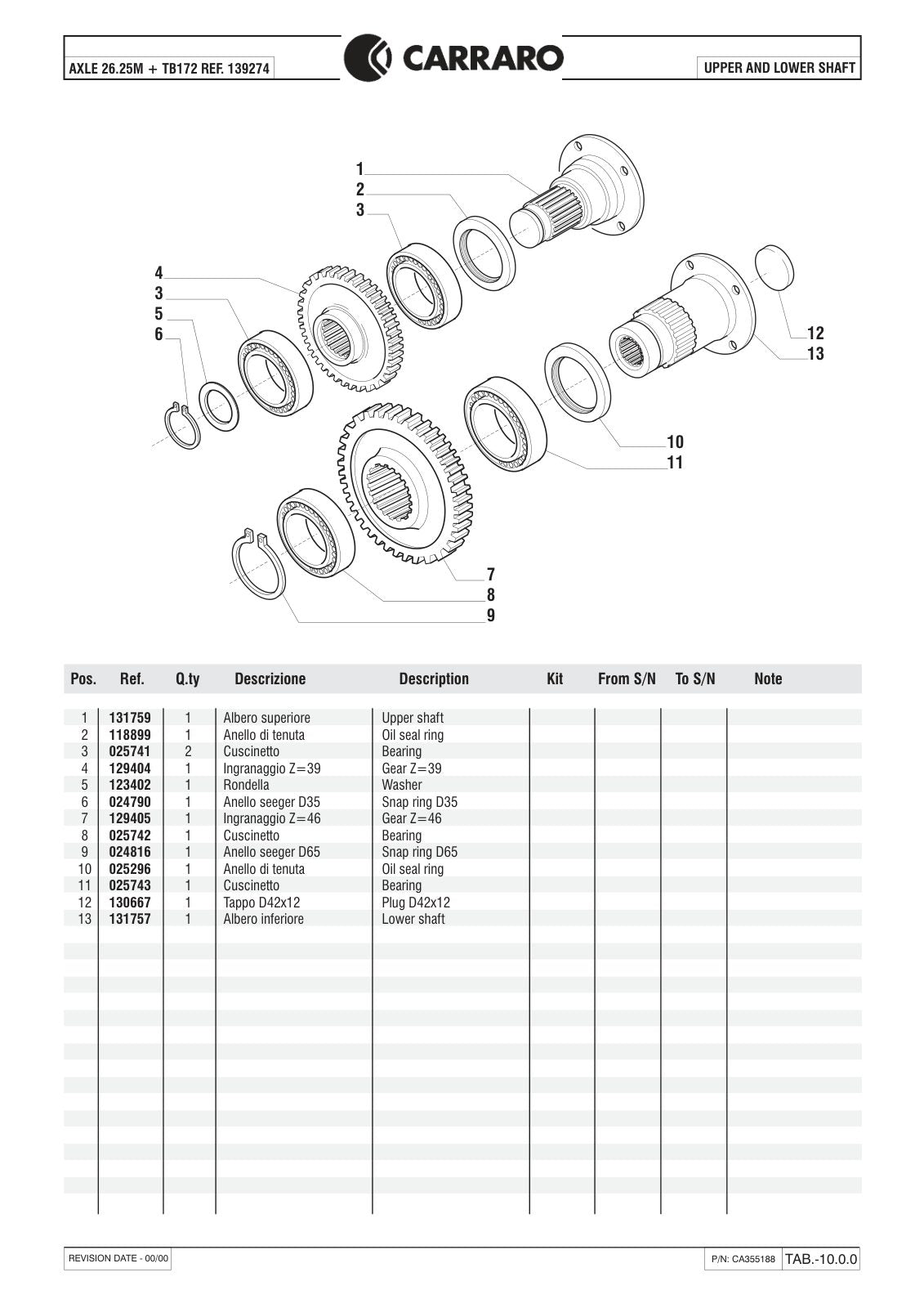 Carraro 26.25M + TB172 Axle with Transfer Box Parts Catalog (Ref. 139274) – sample page 3