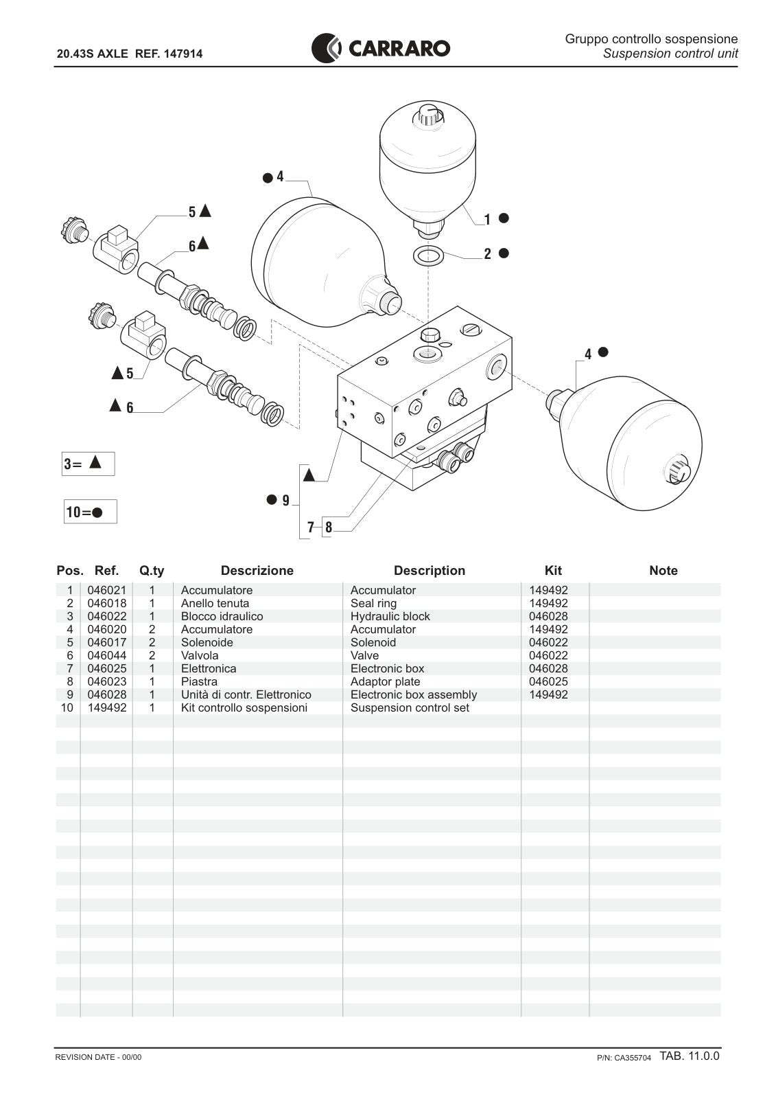 Carraro 20.43S Axle Parts Catalog (Ref. 147914) – sample page 3