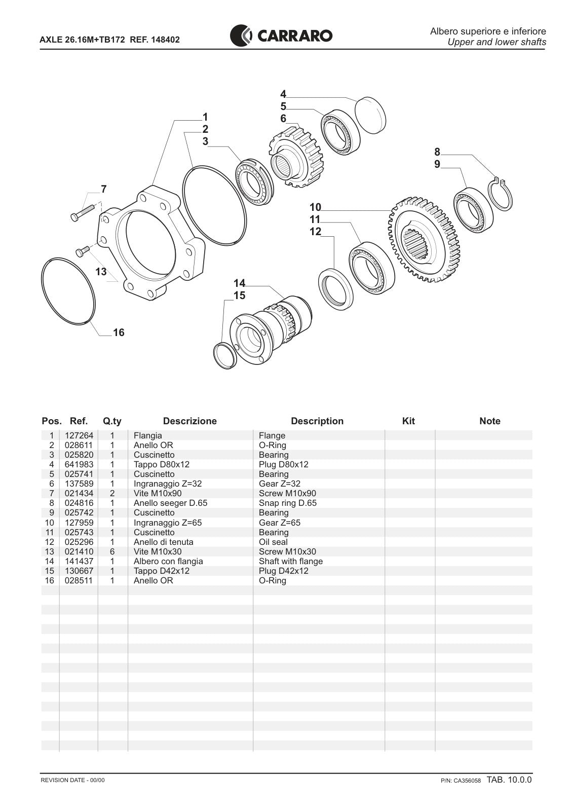 Carraro 26.16M + TB172 Axle with Transfer Box Parts Catalog (Ref. 148402) – sample page 3