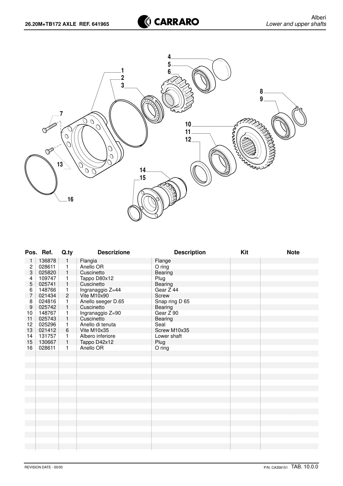 Carraro 26.20M + TB172 Axle with Transfer Box Parts Catalog (Ref. 641965) – sample page 3