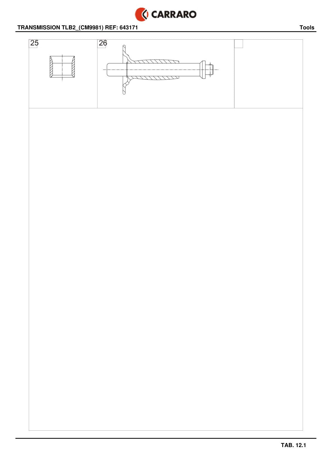 Carraro TLB2 Transmission Parts Catalog (Ref. 643171) – sample page 3