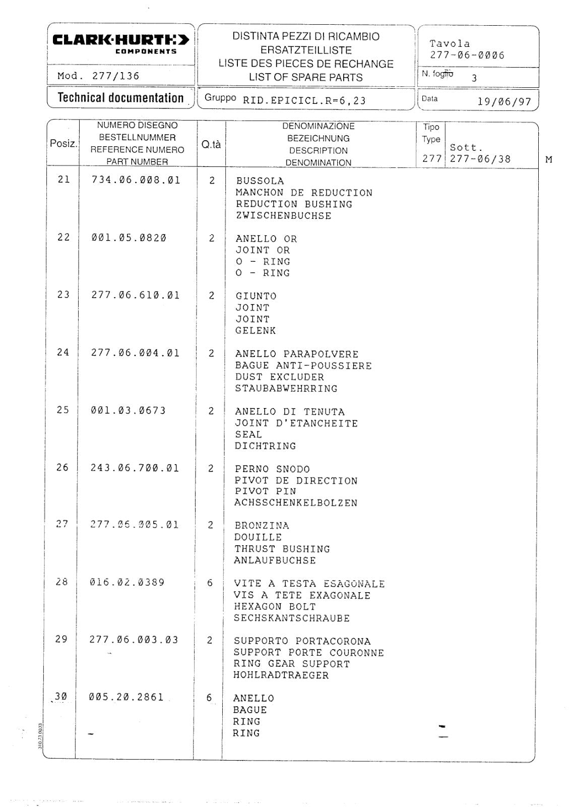Dana Spicer 277/136 Steering Axle Parts Catalog for Manitou – sample page 3
