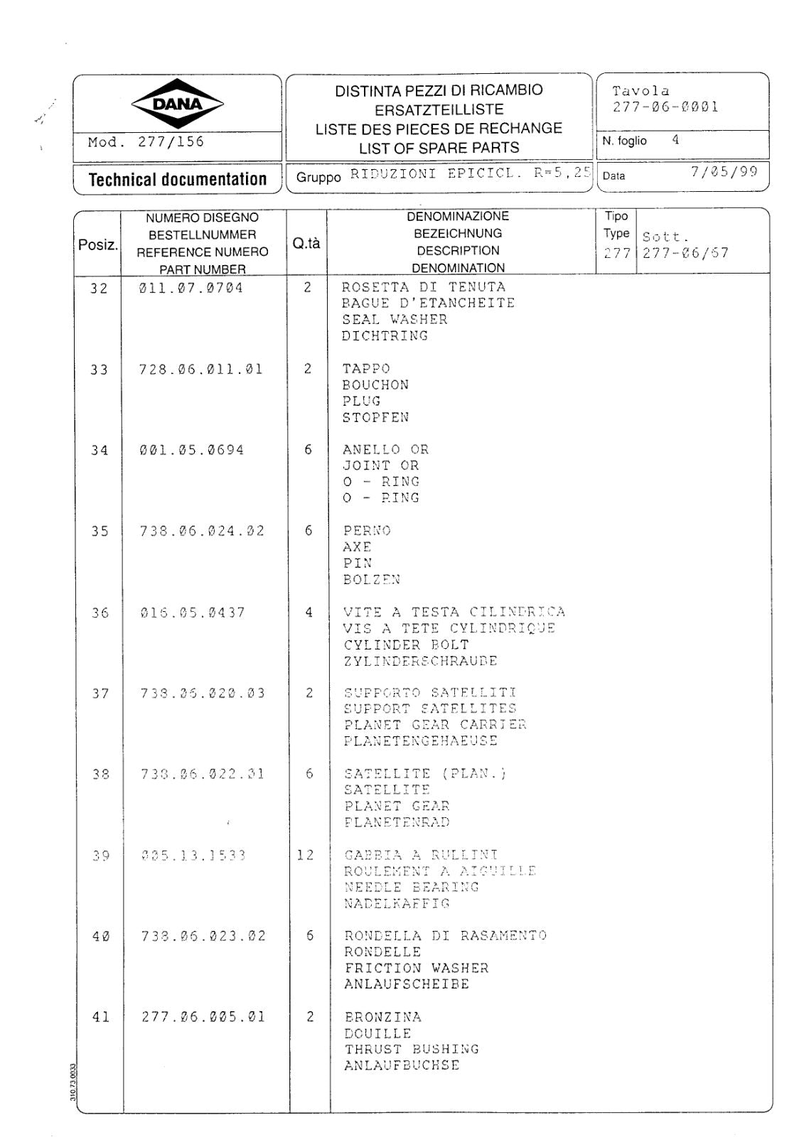 Dana Spicer 277/156 Steering Axle Parts Catalog for Caterpillar – sample page 3