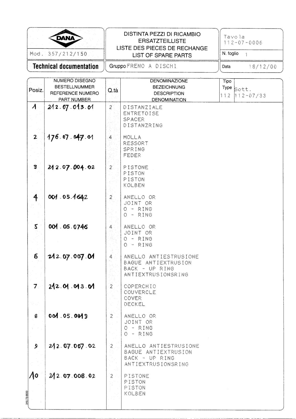 Dana Spicer 357/212/150 Steering Axle with Drop Box Parts Catalog for Manitou MRT18.50-21.45 Telehandler – sample page 3