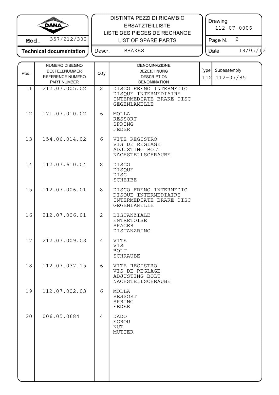 Dana Spicer 357/212/302 Steering Axle with Drop Box Parts Catalog for Manitou MRT 1850 - 2150 Telehandler – sample page 3
