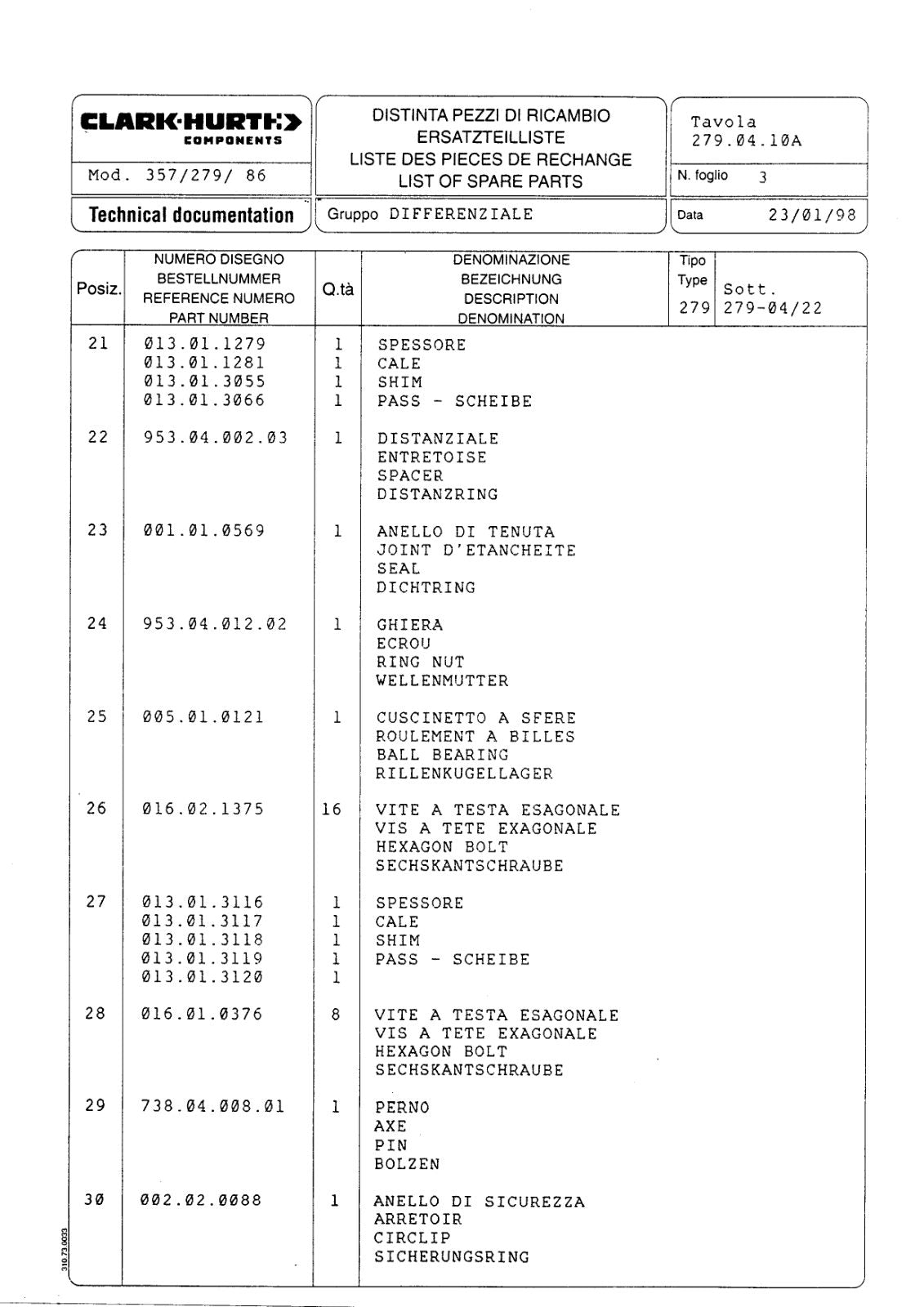Dana Spicer 357/279/086 Steering Axle with Drop Box Parts Catalog for Manitou 730 -727 Telehandler – sample page 3