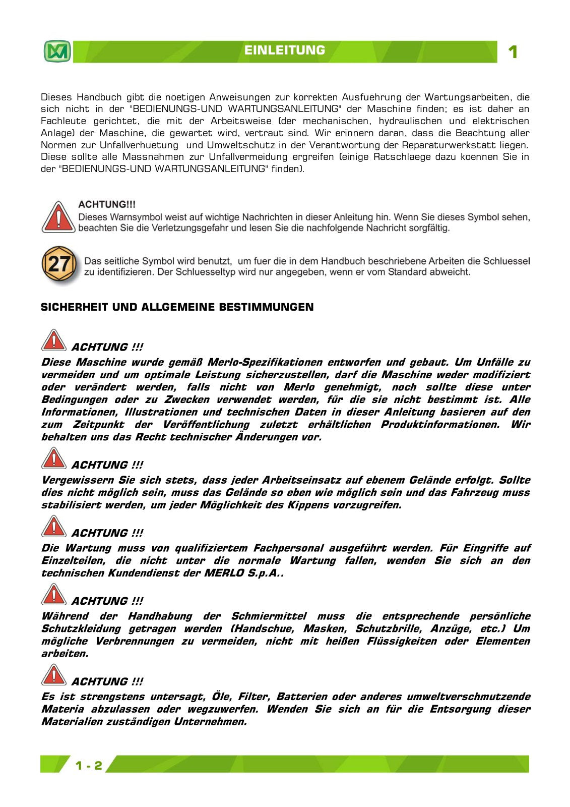 Merlo Panoramic P25.6, P25.6L Service Manual Set with Diagrams (German) – sample page 5