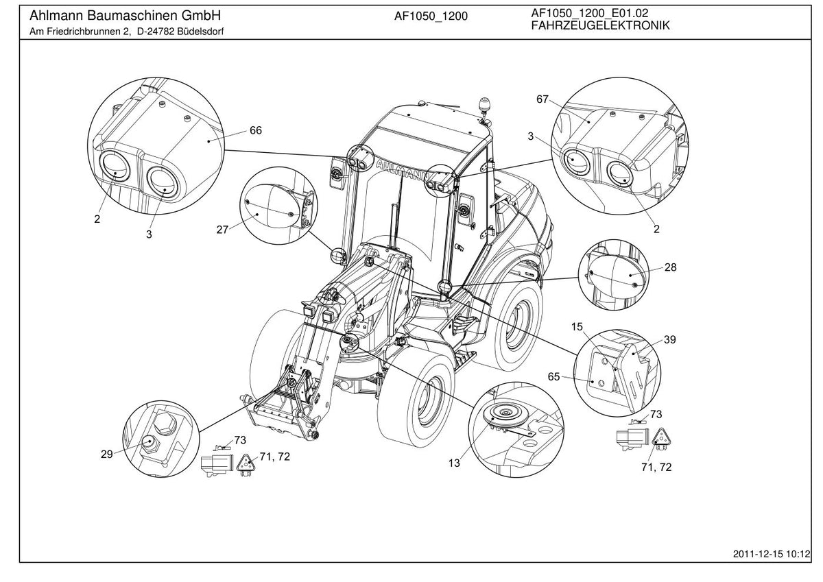 Ahlmann AF1050, AF1200 Wheel Loader Parts Catalog – sample page 4