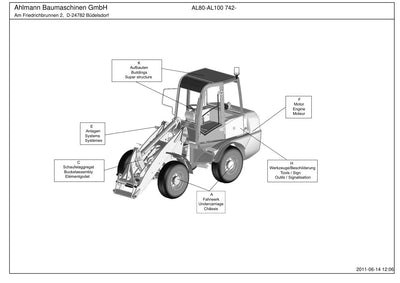 Ahlmann AL80, AL100 Turbo Wheel Loader Parts Catalog – cover