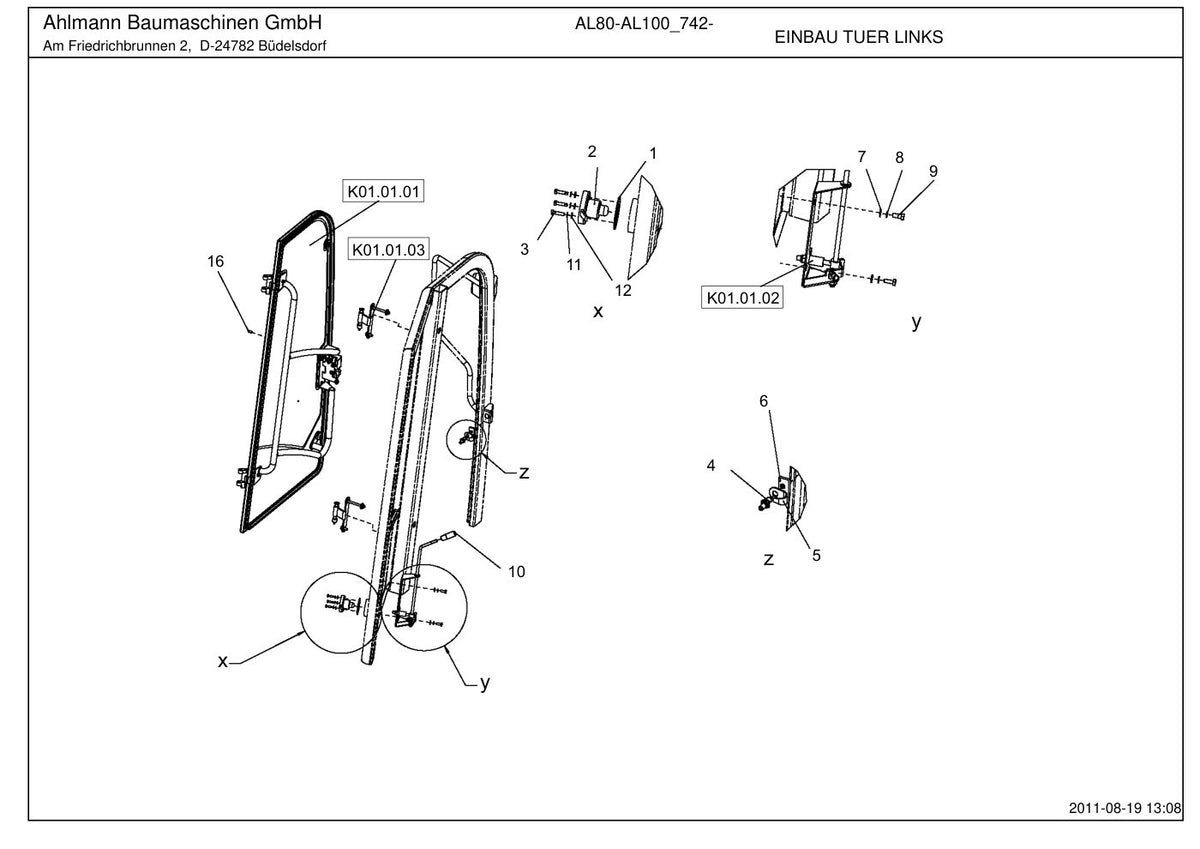 Ahlmann AL80, AL100 Turbo Wheel Loader Parts Catalog – sample page 4