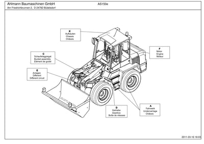 Ahlmann AS150e (AZ150e) Swing Loader Parts Catalog – cover