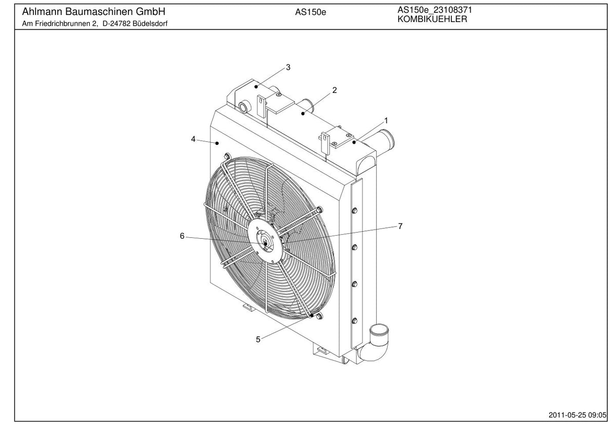 Ahlmann AS150e (AZ150e) Swing Loader Parts Catalog – sample page 3
