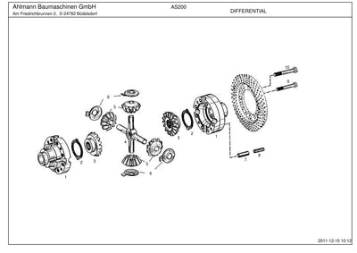 Ahlmann AS200 (AZ200) Swing Loader Parts Catalog – sample page 1
