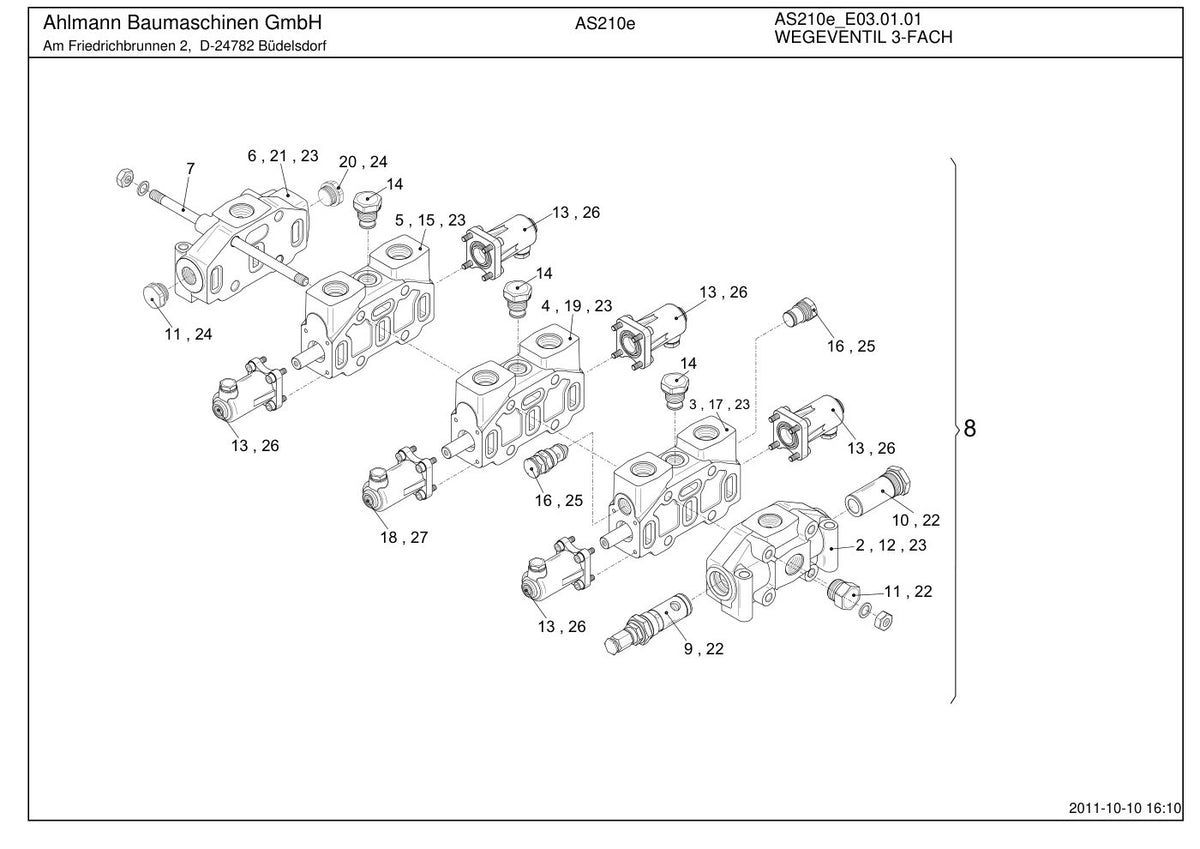 Ahlmann AS210e (AZ210e) Swing Loader Parts Catalog – sample page 4