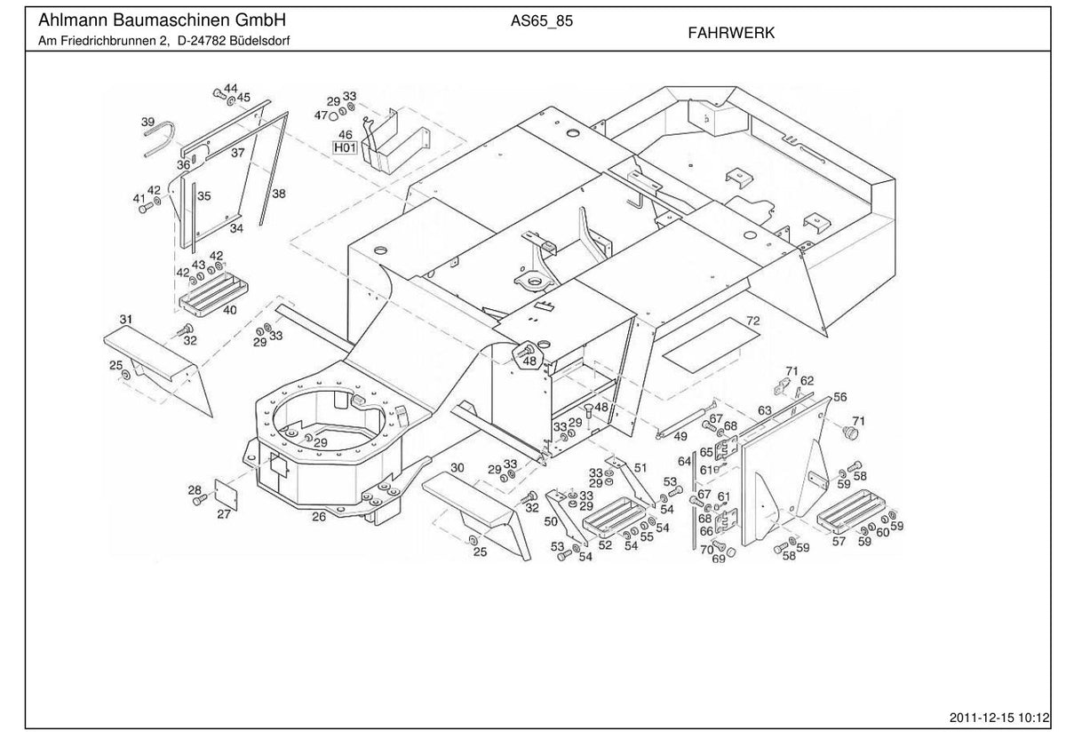 Ahlmann AS65, AS85 (AZ85) Swing Loader Parts Catalog – sample page 1