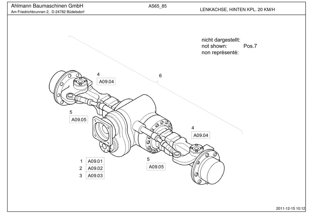 Ahlmann AS65, AS85 (AZ85) Swing Loader Parts Catalog – sample page 2