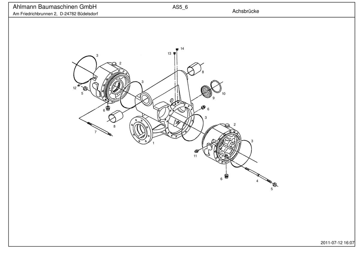 Ahlmann AS65, AS85 (AZ85) Swing Loader Parts Catalog – sample page 3