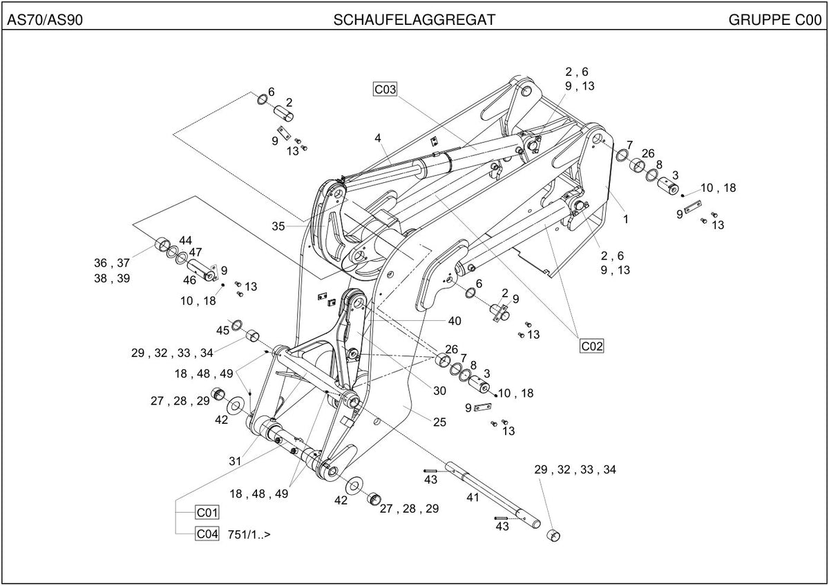 Ahlmann AS70, AS90 (AZ85t) Swing Loader Parts Catalog – sample page 3