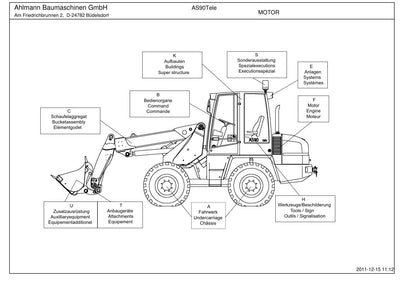 Ahlmann AS90 Tele (AZ90 Tele) Telescopic Swing Loader Parts Catalog – cover