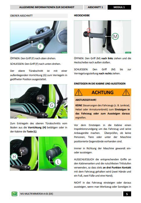 Merlo Multifarmer MF34.7, MF34.9 Service Manual, Hydraulic & Electrical Diagrams (German) – sample page 7