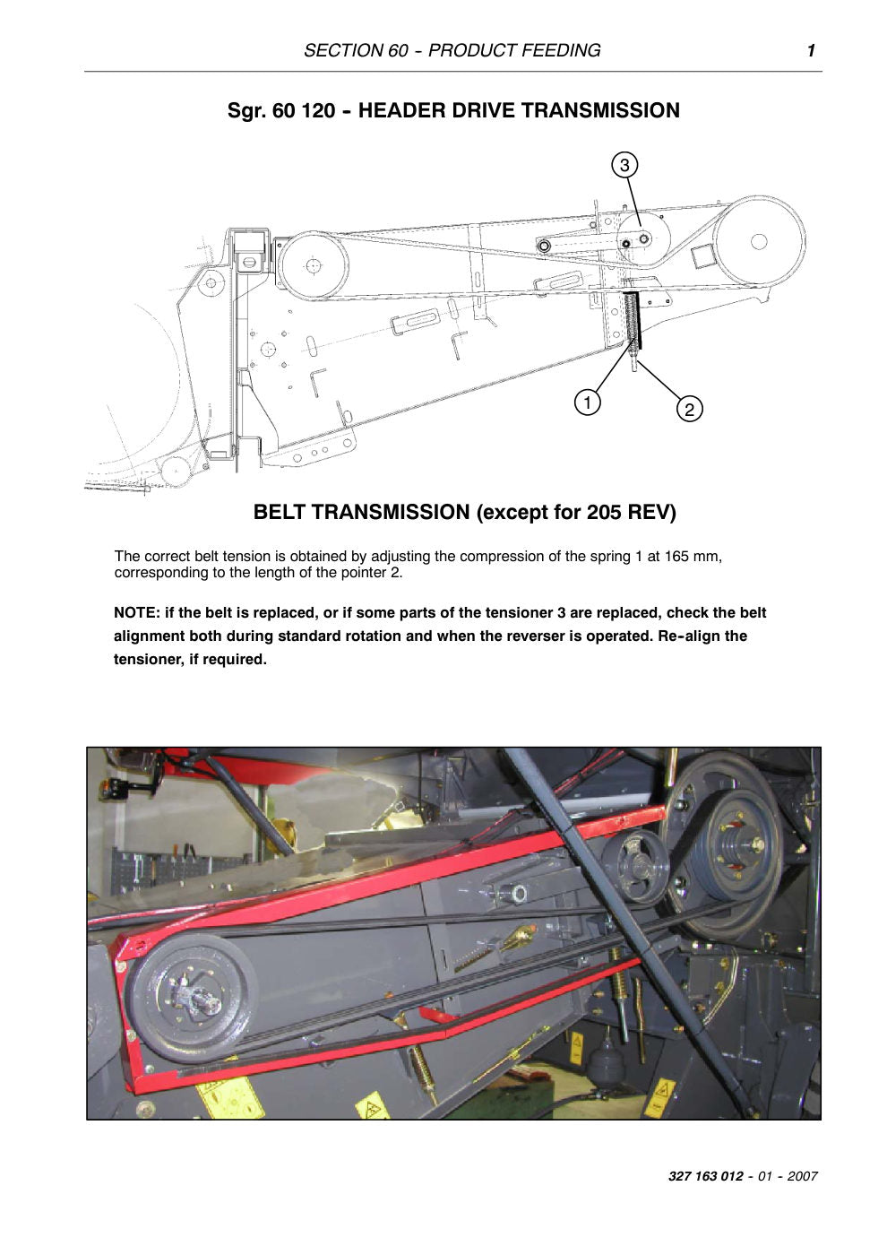 Laverda 205 REV, 225 REV, 255 REV, 256 REV Combine Workshop Manual Update 327163012 (Tier III) – sample page 4