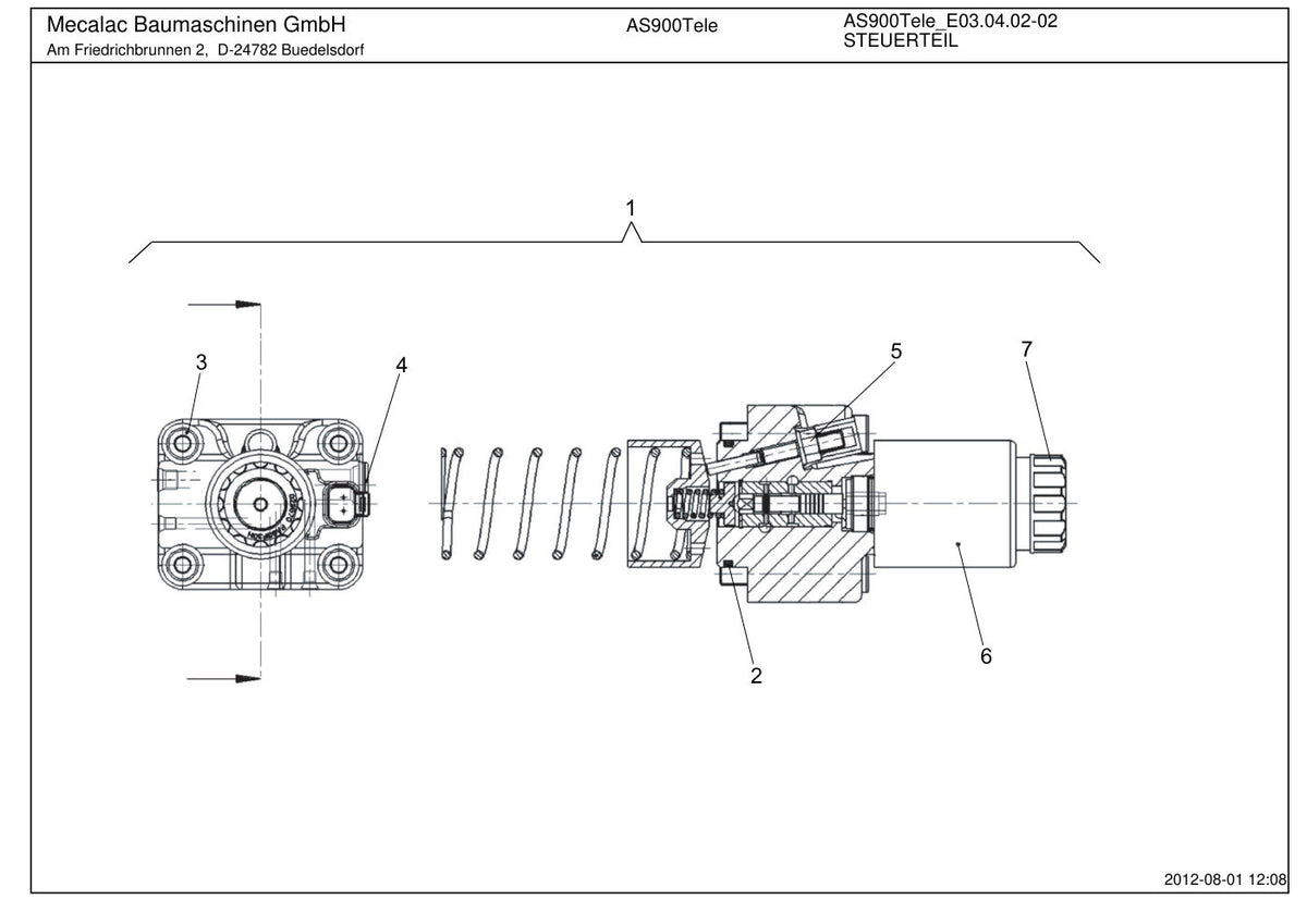 Ahlmann AS900 Tele (AZ95 Tele) Telescopic Swing Loader Parts Catalog – sample page 3