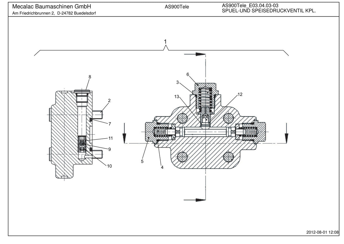 Ahlmann AS900 Tele (AZ95 Tele) Telescopic Swing Loader Parts Catalog – sample page 4