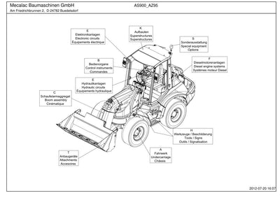 Ahlmann AS900 (AZ95) Swing Loader Parts Catalog – cover