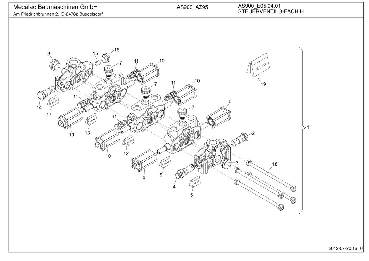 Ahlmann AS900 (AZ95) Swing Loader Parts Catalog – sample page 4