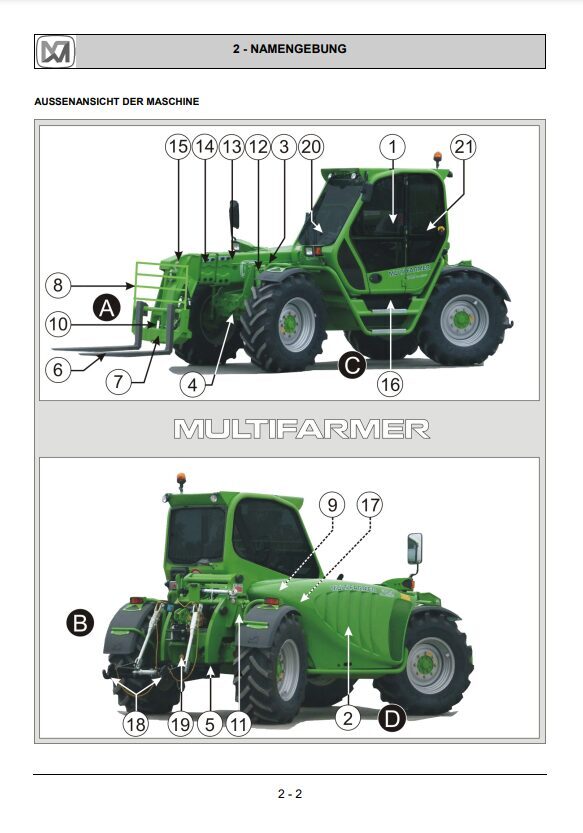 Merlo Multifarmer TOP MF 30.6, 30.9 Service Manual, Hydraulic & Electrical Diagrams (German) – sample page 8