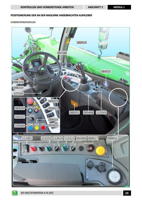 Merlo Multifarmer MF34.7, MF34.9 Service Manual, Hydraulic & Electrical Diagrams (German) – sample page 6