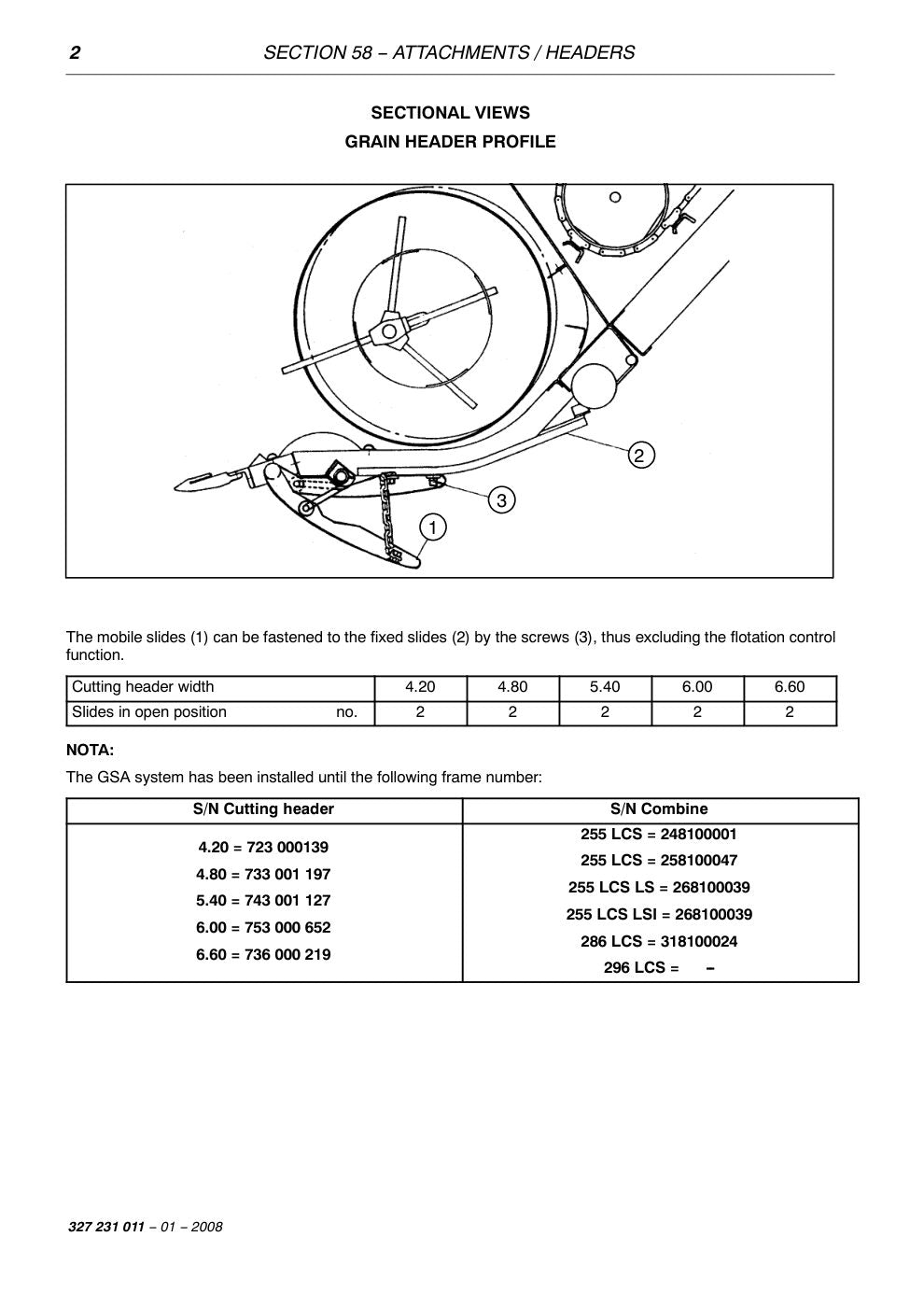 Laverda 225, 255, 256, 286, 296 LCS Combine Harvester Workshop Manual – sample page 4