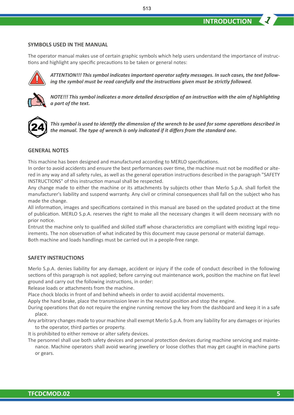Merlo Turbofarmer Modular TF42.7-140, TF42.7-156, TF38.10 Diagnostic Manual (from 2016) – sample page 4