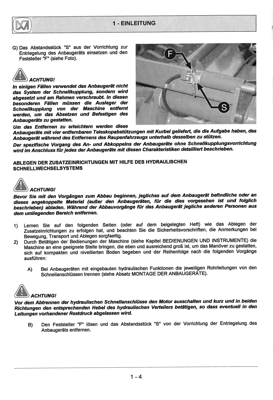 Merlo Cingo M6, M8 Plus Series 1 Service & Maintenance Manual (German) – sample page 3