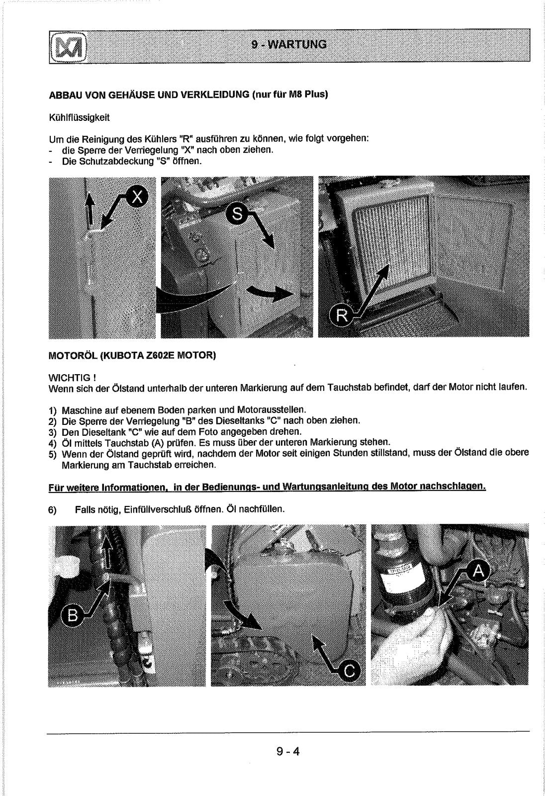 Merlo Cingo M6, M8 Plus Series 1 Service & Maintenance Manual (German) – sample page 4