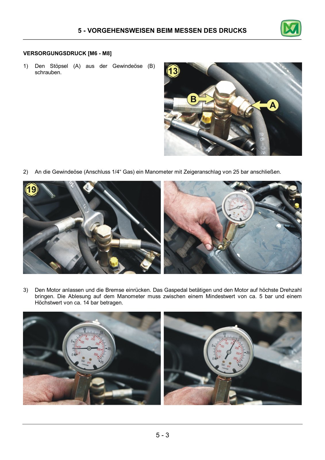 Merlo Cingo M6, M8 Plus Series 1 Service & Maintenance Manual (German) – sample page 5