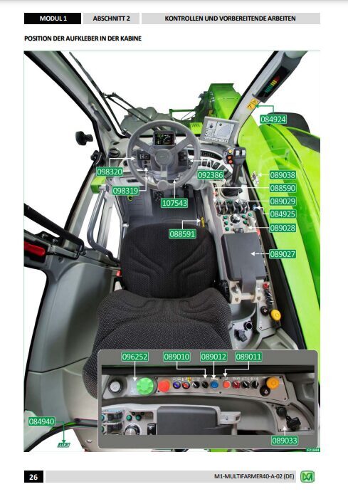 Merlo Multifarmer MF40.7 – 40.9CS Service Manual, Mechanic Manual, Hydraulic & Electrical Diagram DE [PDF]