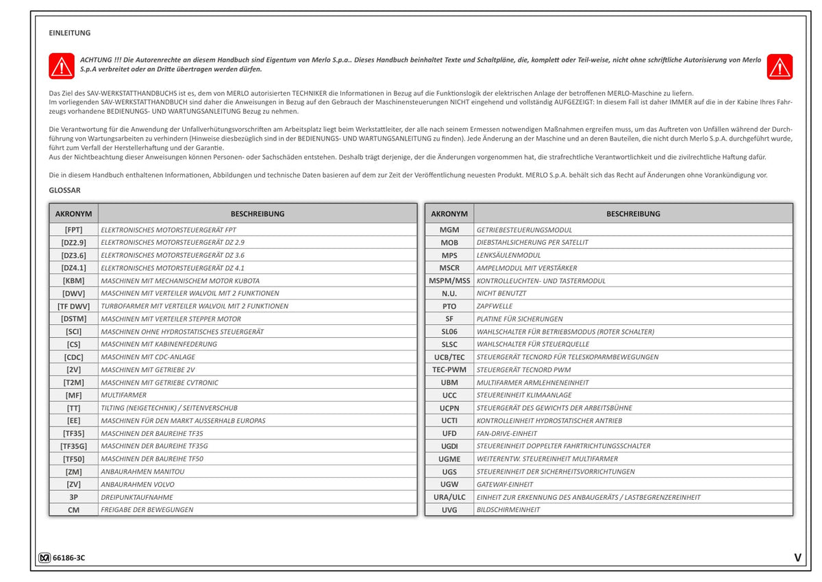 Merlo Panoramic P30.10 Service Manual Set with Diagrams (German) – sample page 4
