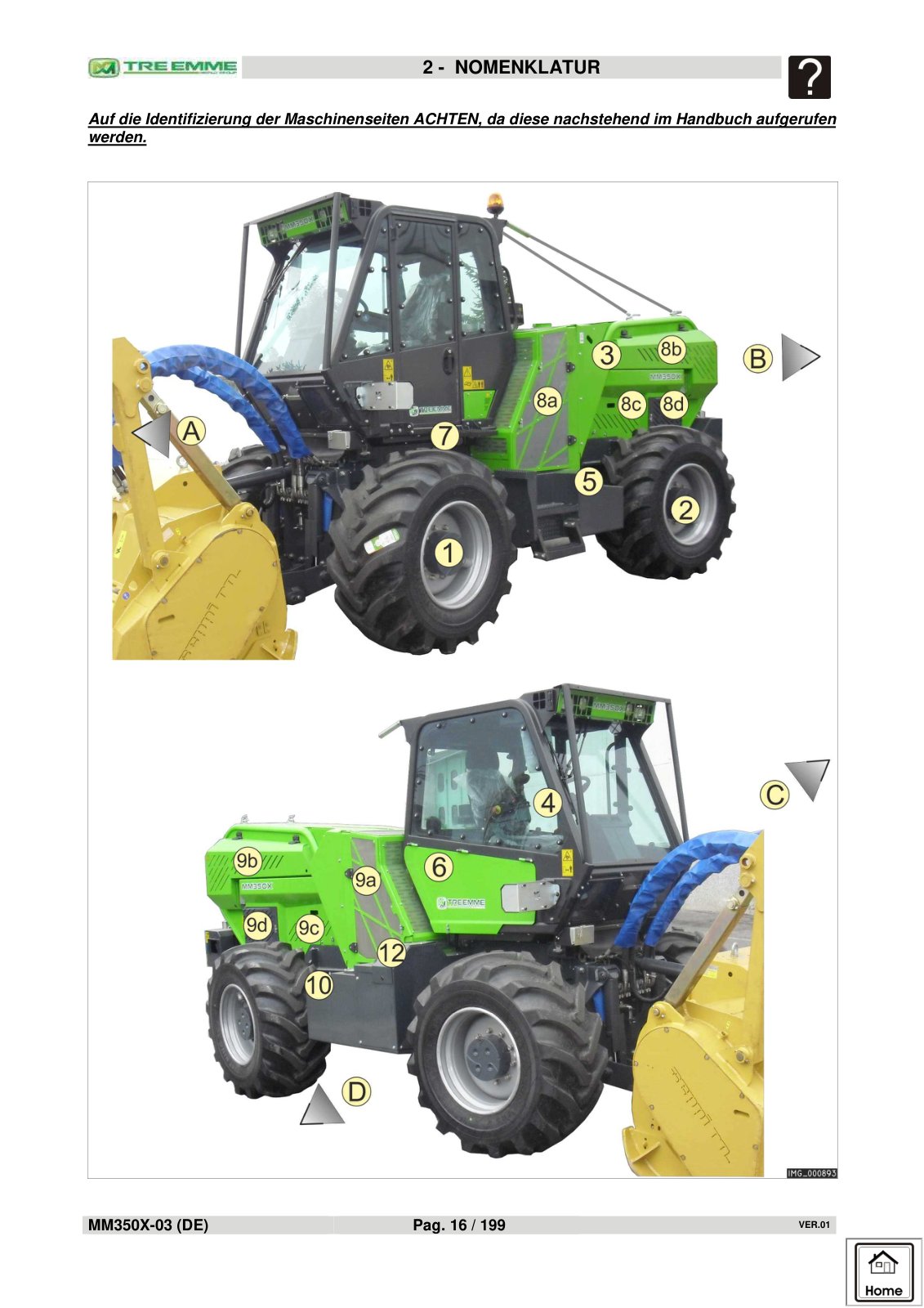 Merlo Treemme MM350X Service & Maintenance Manual, Parts Manual, Hydraulic & Electrical Diagrams – sample page 1