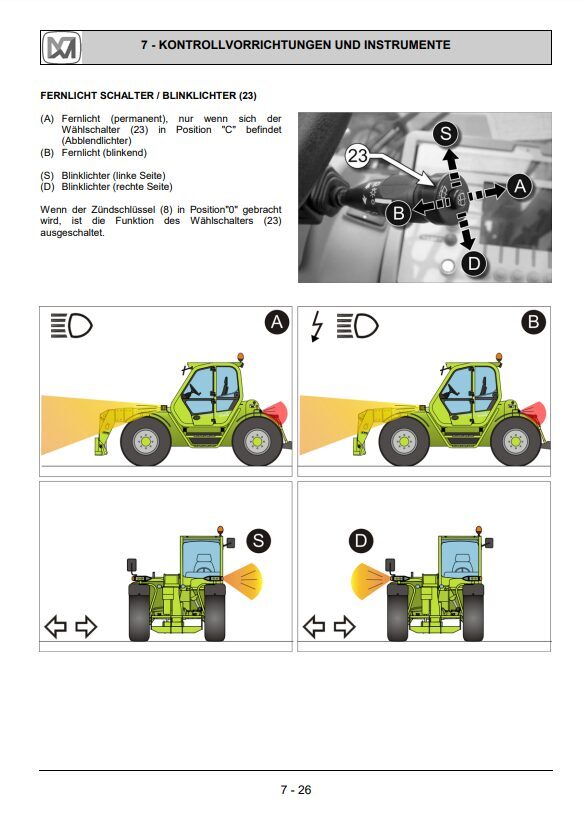 Merlo Multifarmer TOP MF 30.6, 30.9 Service Manual, Hydraulic & Electrical Diagrams (German) – sample page 2