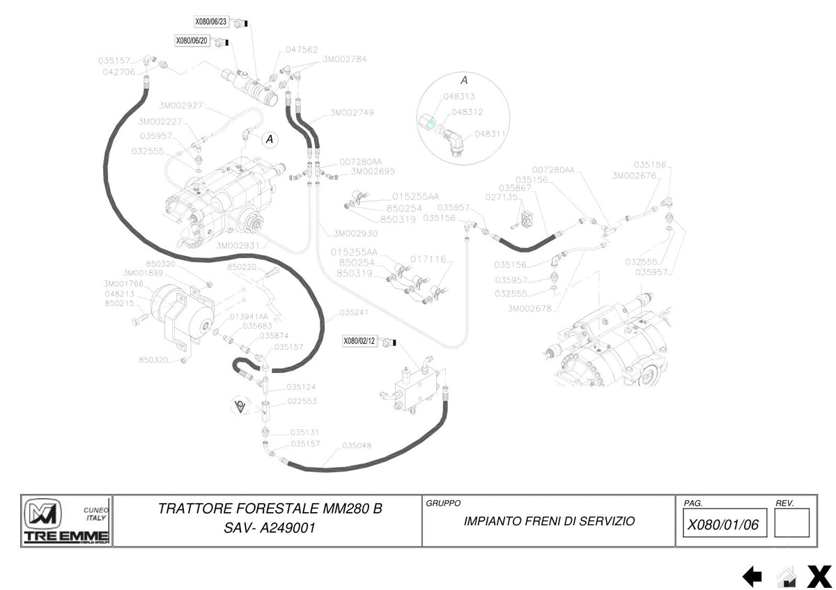 Merlo Treemme MM280B Service & Maintenance Manual, Parts Manual, Hydraulic & Electrical Diagrams – sample page 3